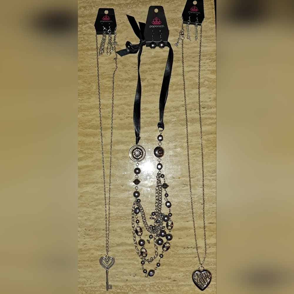 Paparazzi 3 for $10 Neclace & earring sets.  NWT